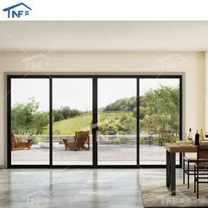 Balcony Villa Concealed Sliding Screen Doors NFRC Standard Aluminum Glass Partition Wall Sliding Door