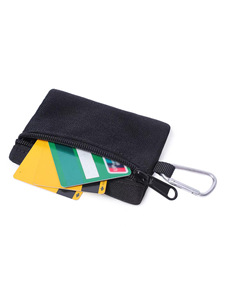 Porte-monnaie et porte-cartes unisexe tendance, étanche, portable, en tissu polyester, avec mousqueton et fermeture éclair, pour usage extérieur - Product Image 4