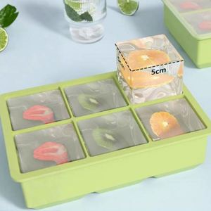 Square <b>Ice</b> Cube Mold with Lid Kitchen Household <b>Ice</b> <b>Maker</b> Food Grade Silicone <b>Ice</b> Cube Tray - Product Image 5