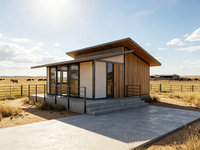 Villa de loisirs modulaire personnalisée de 36 m², intérieur spacieux, anti-corrosion, panneau solaire en option, utilisation en camping