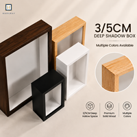 Marcos de madera a granel tipo shadow box de 3 cm y 5 cm de profundidad, marco de fotos 3D para flores secas, manualidades DIY y exhibición de especímenes