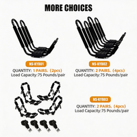 Support de toit robuste pour 2 paires de kayaks, canoës, bateaux, planches de surf et de ski, taille standard universelle, pour véhicules automobiles