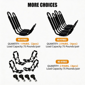 Portaequipajes de Techo Resistente para Kayak, 2 Pares, Tipo J, Universal, Tamaño Estándar, para Canoa, Bote, Tabla de Surf, Esquí, para Vehículo - Product Image 5
