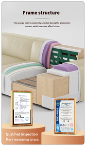Modern Genuine Leather Convertible Corner <strong>Sofa</strong> Set Stylish Fabric <strong>Foam</strong> Filling Soft Comfortable <strong>Sofa</strong> Made Foshan China Top - Product Image 4