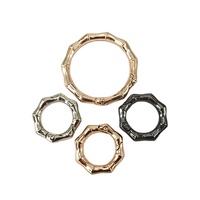 Stok Tersedia Carabiner Bulat Desain Bentuk Bambu 19mm 0.75inch dari Paduan Seng, Pengait Jepret Bulat, Cincin Pegas Bentuk O