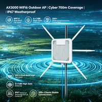 Routeur/répéteur/AP Wi-Fi 6 extérieur JP Smartech Ax3000, 5G longue portée, extension Wi-Fi Mesh extérieure avec PoE, IP67 résistant aux intempéries
