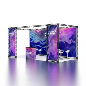 New Design Durable Reusable Aluminum Truss Booth Exhibition Display Advertising SEG Fabric Quick Install 10x20 Trade Show Booth