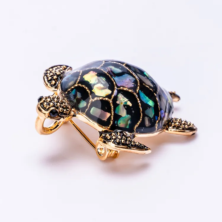 Regalo di cristallo Del Rhinestone clip di broche femme para ramo delle signore delle donne fibbia invito Pins 3D personalizzato Animale tartaruga di Mare Spilla