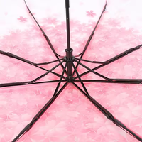 Parapluie Automatique Transparent Personnalisé avec Logo, 3 Plis, Coupe-Vent, Cadre Renforcé 8K, Idéal pour Cadeau Promotionnel (Vente en Gros)