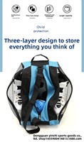 Sac à dos triangulaire unisexe en PU à trois couches pour enfants, idéal pour le roller et le patinage en ligne