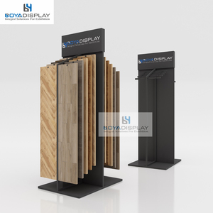 뜨거운 판매 목재 바닥재 디스플레이 랙 라미네이트 PVC 바닥 디스플레이 스탠드 쇼룸 디스플레이 시스템 용 - Product Image 5