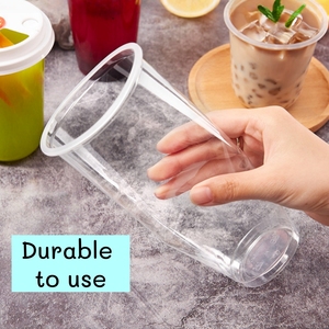 Gobelets en plastique transparent PP de 24 oz avec logo personnalisé Beon, pour thé au lait, jus, boba, à emporter, jetables, avec joint d'étanchéité - Product Image 2