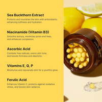 Crème hydratante pour soins de la peau de marque privée renforce la fermeté et adoucit la crème en capsule à la vitamine C et à la niacinamide