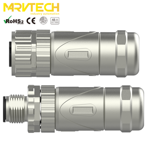 ขั้วต่อสายเคเบิลออปติคอลและไฟฟ้าแบบประกอบภาคสนามชนิด M12 B-code สำหรับตัวผู้และตัวเมีย - Product Image 2