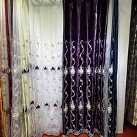 Rideaux et cantonnières de luxe européens pour le salon, la salle à manger, la chambre à coucher Techniques tissées brodées enneigées Nouveau style