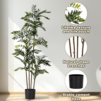 Vente en gros de plantes artificielles en plastique de qualité durable pour intérieur/extérieur, bambou, fougère, palmier, certifiées anti-UV, pour mariage
