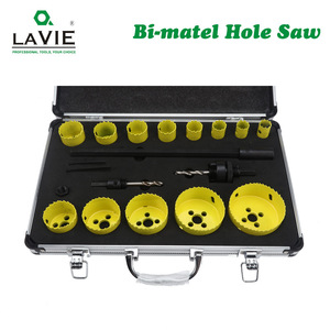 ชุดเลื่อยเจาะรูลาวี ไบ-เมทัล 13 ชิ้น สีเหลือง เมตริก ปลายคาร์ไบด์ สำหรับแผ่นยิปซัม พีวีซี ไม้ - Product Image 1