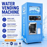 Distributeur d'eau potable sans personnel avec lecteur de pièces, de billets et de cartes