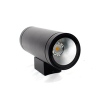Modern Silindir Su Geçirmez Dış Mekan Duvar Lambası LED GU10 Ampul Alüminyum Alaşımlı Gövde Temperli Cam Difüzör 3 Yıl Garanti
