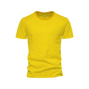 Haute qualité hommes décontracté motif solide à manches courtes T-Shirt Logo personnalisé impression 100% coton Jersey tissu Anti-rides séchage rapide - Product Image 6