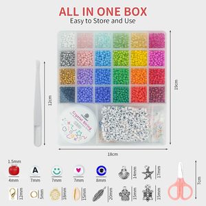 Perles de verre colorées de 3 mm et 4 mm, accessoires pour la fabrication de bijoux, ensembles de perles de verre pour la création de cadeaux DIY et d'objets artisanaux - Product Image 2