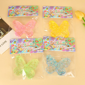 Dream Crystal Butterfly <b>Squishy</b> Toy Colorful PVC Blind Box Stress Relief Fidget Toy For Kids 8 13 Years Unisex - Product Image 1