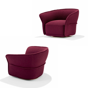 Sillón de Salón, Club, Estudio, Estilo Art <span class=keywords><strong>Deco</strong></span> Retro, con Forma de Barril, Envolvente, de Terciopelo Metálico, con Base Metálica - Product Image 4