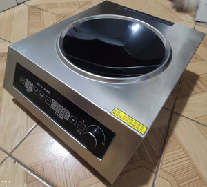 SEMIKRON SMK-in-100 <span class=keywords><strong>Wok</strong></span> de cuisson professionnel en acier inoxydable concave pour plaque à induction, 220V, Plug-and-Play, usage commercial, 3500W, facile à utiliser - Product Image 3