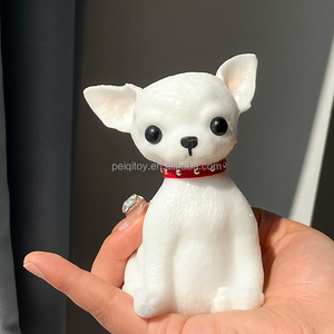 Jouet Squishy en TPR Plastique, Simulation de Main Peinte, Chien, Chiot, Terrier, Chihuahua, Teddy, Anti-stress, Décoration - Product Image 4