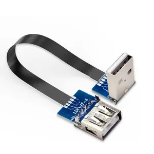 Personnalisé Ultra plat mince FPV USB2.0 mâle vers USB femelle câble ruban FPC flexible 5 broches ligne de connexion connecteur A1 à A4 pour PCB