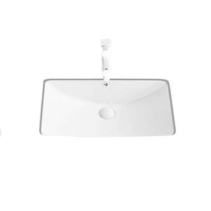 Artículos sanitarios de cerámica blancos modernos de lujo, lavabo de Pedestal de montaje superior bajo montaje, lavabo de pelo para baño, baño de Hospital - Product Image 3