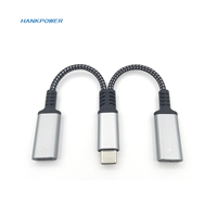 2 en 1 Dual Type-C Audio PD 66W Fast Change Adapter Aux Cable For Mobile Phone Laptop Tablet