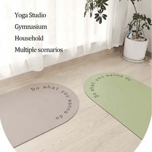 Sansd Gebogen Ovale Pilvormige Hoge Kwaliteit Op Maat Geprinte Ecologische Antislip Duurzame Gegolfde PU Natuurrubber <span class=keywords><strong>Yoga</strong></span> <span class=keywords><strong>Mat</strong></span> - Product Image 4