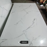Panneau mural en PVC marbré personnalisé Wangbin, blanc, UV, pour décoration murale intérieure