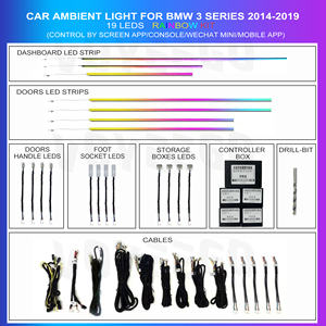 Éclairage d'ambiance pour voiture YZG, éclairage d'ambiance pour <span class=keywords><strong>BMW</strong></span> Série 3 F30 F31 F34, éclairage d'ambiance intérieur de voiture 2014-2019 - Product Image 2