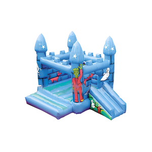 Château gonflable commercial personnalisé en PVC pour fêtes en plein air, <span class=keywords><strong>parcs</strong></span> urbains, garderies, centres de formation avec souffleur - Product Image 2