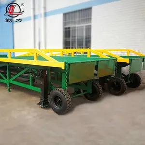 Hareketli hidrolik yükleme rampası yard forklift araçları mobil konteyner yükleme rampaları