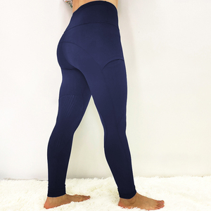 Produsen Hitam Tambal Lutut Wanita Berkuda Celana Ketat Berpinggang Tinggi Naik Legging Berkuda Celana Pakaian dengan Kantong - Product Image 6