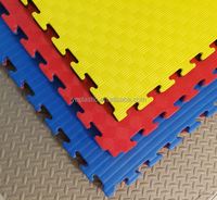Rabatt 100x100x4cm Verdicken EVA Mode Weich schaum Tatami Kampfkunst Taekwondo Roll matten Gymnastik boden PVC Baby Spielte ppich