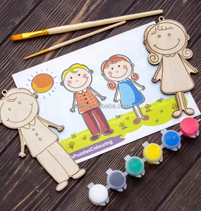 Jouets d'apprentissage <span class=keywords><strong>Montessori</strong></span> pour enfants, <span class=keywords><strong>kit</strong></span> de <span class=keywords><strong>peinture</strong></span> de dinosaure en bois découpé au laser, cadeaux de fête d'anniversaire pour enfants - Product Image 6