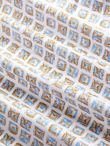 ชุดนอนสตรีผ้าฝ้ายสีขาวกลางๆพิมพ์ลายเพชรน้ำหนักเบาหรูหราสำหรับใส่สบายและพักผ่อนได้ - Product Image 5