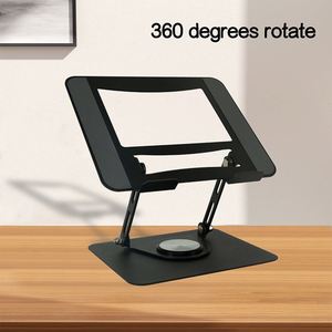 Nouvel arrivage 2025 – Support portable noir pour ordinateur portable avec hub, 17,3 pouces, en acier carbone, hauteur réglable, ports USB, idéal pour le bureau - Product Image 6