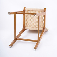 Tabourets de bar à manger confortables chaises d'appoint modernes Nodric pour meubles d'hôtel tabouret en bois de restaurant de luxe chaise de salle à manger en rotin