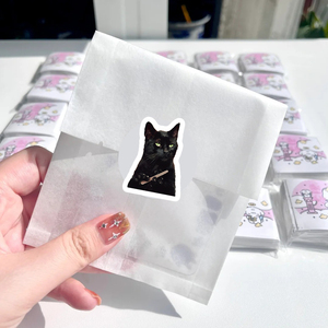 500 Piezas/Rollo de Pegatinas de <span class=keywords><strong>Memes</strong></span> de <span class=keywords><strong>Gatos</strong></span>, Etiquetas de Embalaje Personalizadas, Pegatinas Redondas Divertidas de Vinilo Impermeable con Expresiones de <span class=keywords><strong>Gatos</strong></span> para Adultos, para Laptop - Product Image 5