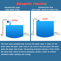 Allumer automatiquement la vanne à flotteur 1/2 "3/4" 1 "dans le tuyau vanne à flotteur d'eau en plastique large Application vanne à flotteur pour incubateur d'oeufs