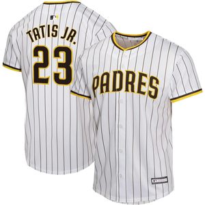 Camiseta de Béisbol para Niños de los Padres de San Diego, Color Blanco, Fernando Tatis Jr. 23, Cuello Transpirable - Product Image 1