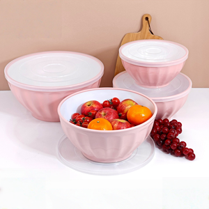 Juego de 4 Tazones para Ensalada de PP Rosa, Personalizables, Premium, Sostenibles, para Hornear y con Logotipo Personalizado para el Hogar - Product Image 2