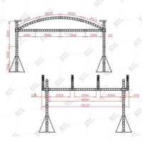 SIL Aluminio Concierto al aire libre Círculo redondo Truss Techo curvo Iluminación Truss Arco Etapa Techo Truss Sistema de diseño para la venta