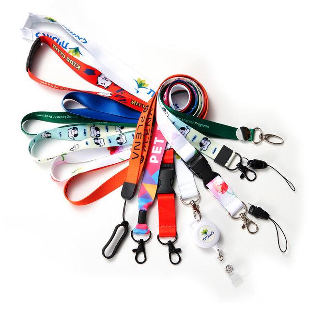 Free Sample Personalized Neck Lanyards Employee Identification Safety Breakaway Custom Polyester Lanyard