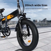 Vélo Électrique Pliant Transfrontalier 20 Pouces, Moteur Arrière 750W, 48V 15AH, Unisexe, Léger, pour Commuter en Ville